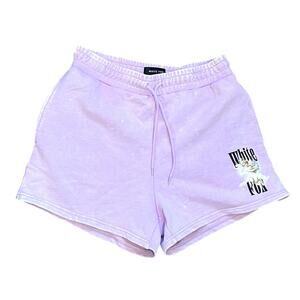 White Fox Purple Angel Sweat Shorts Size Medium